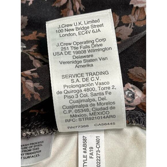 J Crew Point Sur size 27 ditsy floral high rise straight jeans - Picture 7 of 13